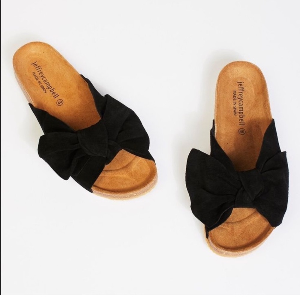 Jeffrey Campbell leather slide sandals